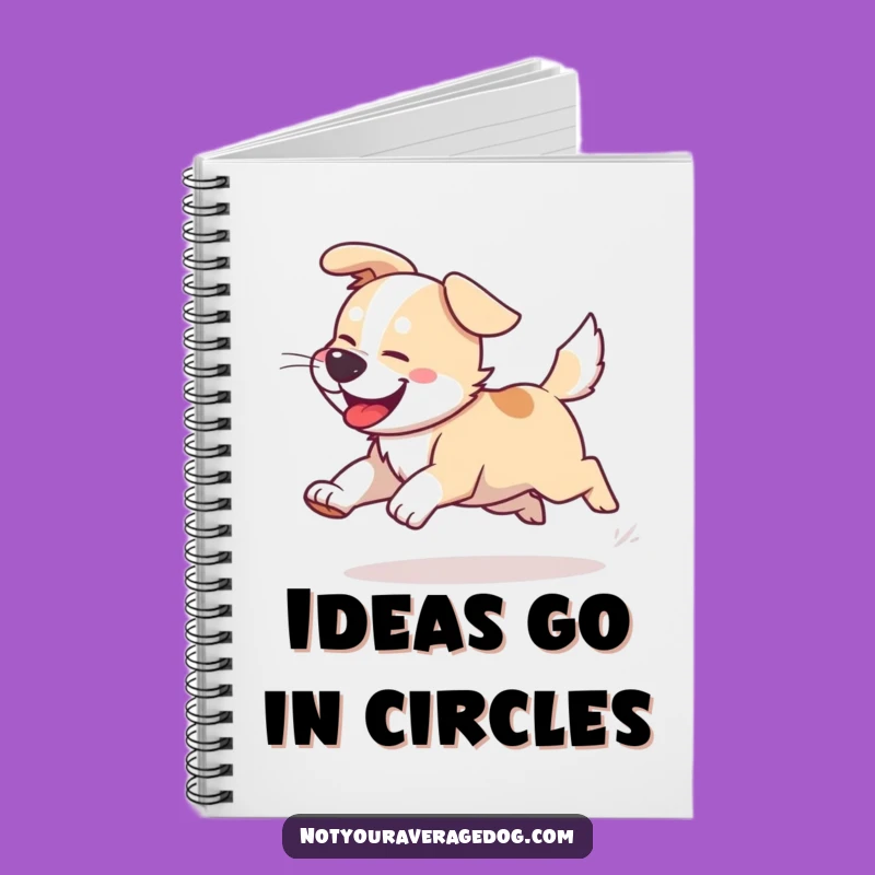 Funny Dog Tail Chasing Notebook: Capture Energetic Thoughts