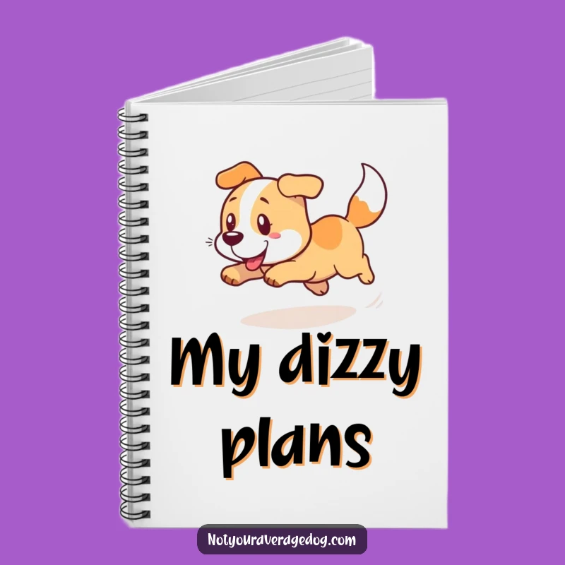 Funny Dog Tail Spin Notebook: Jot Down Your Energetic Ideas Funny Gift