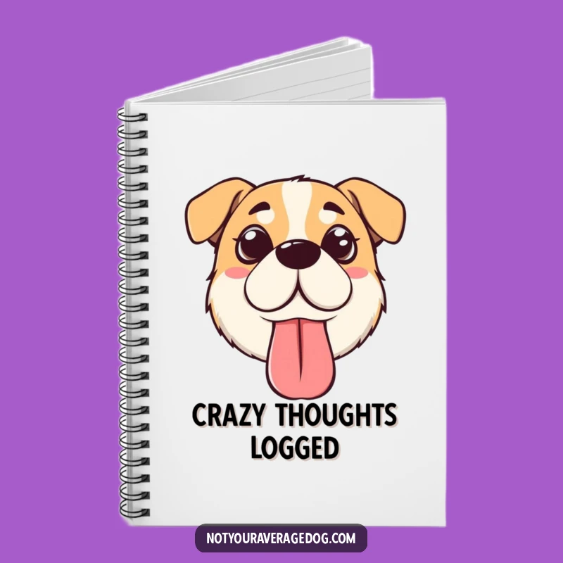 Funny Silly Dog Face Notebook: Jot Down Notes with Canine Charm