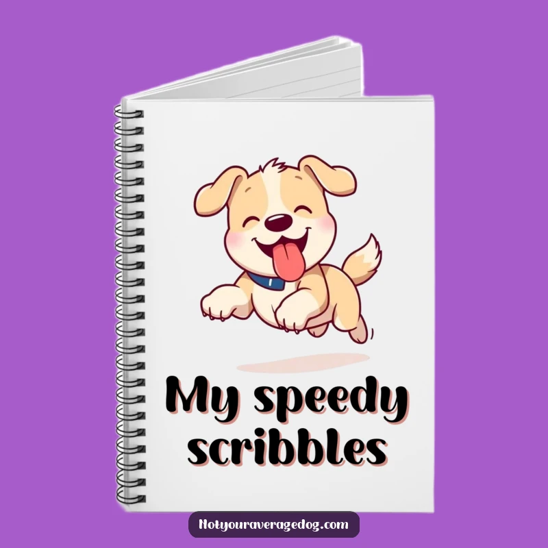 Funny Tongue Out Dog Notebook - Jot Down Ideas with Running Dog Fun