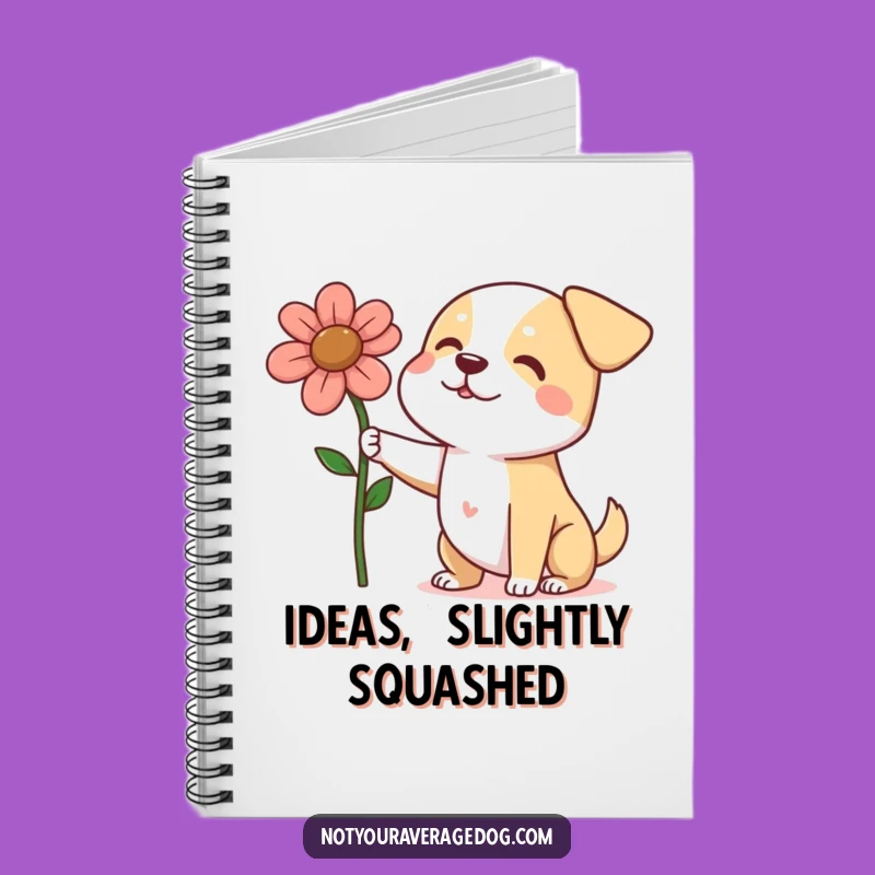 Funny Dog Flower Gift Notebook - Hilarious Canine Journal for Sweet Thoughts