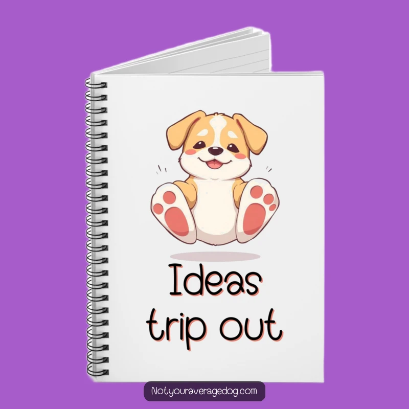 Funny Dog Oversized Paws Tripping Notebook - Jot Down Funny Thoughts & Ideas