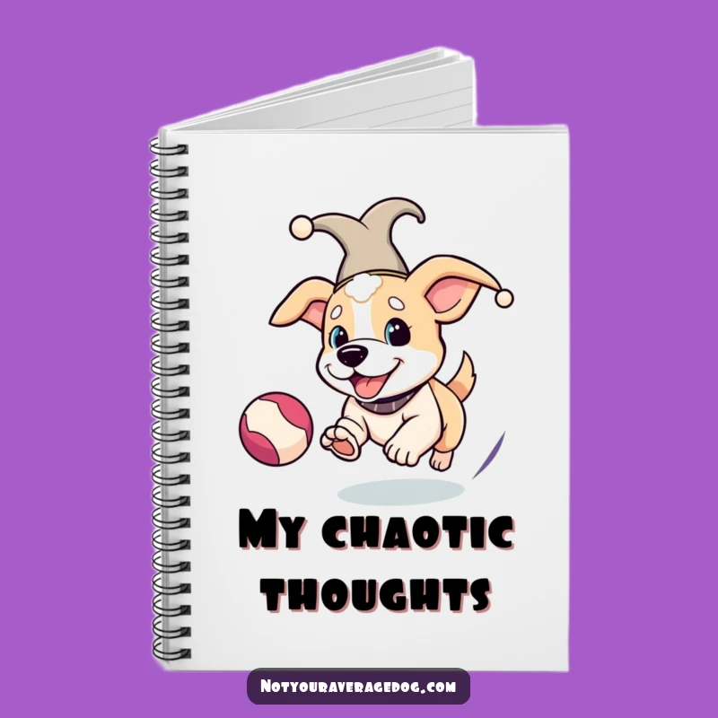 Funny Jester Dog Notebook - Jot Down Ideas with Jester Dog Fun