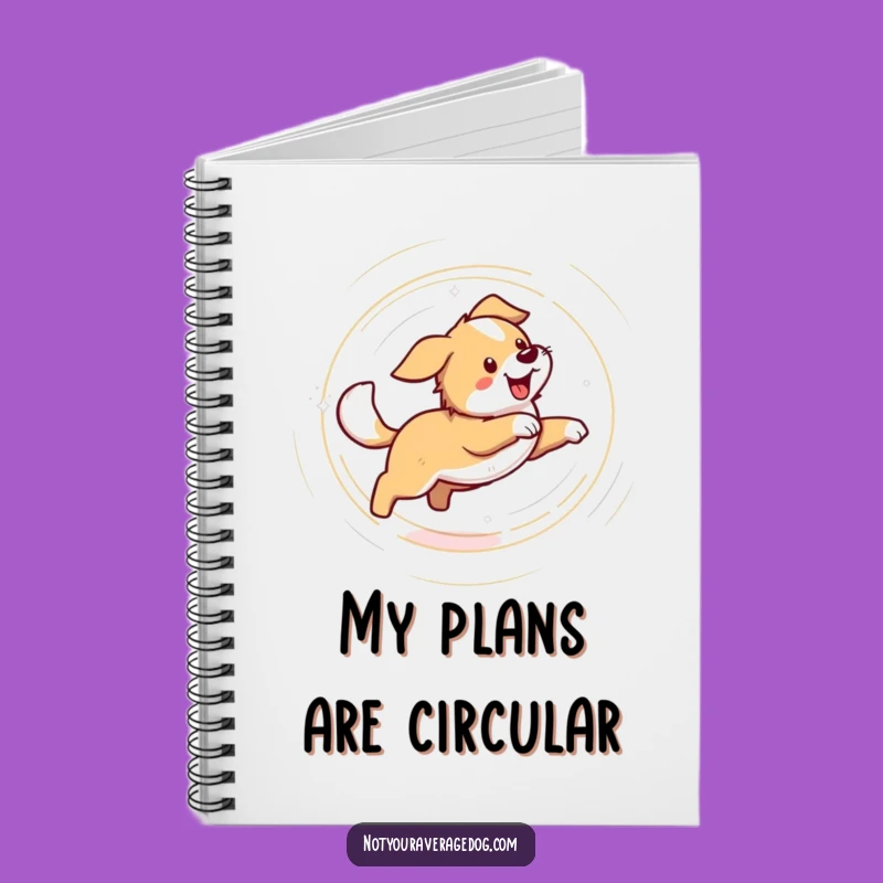 Funny Dog Chasing Tail Notebook: Jot Notes in a Dizzying Loop