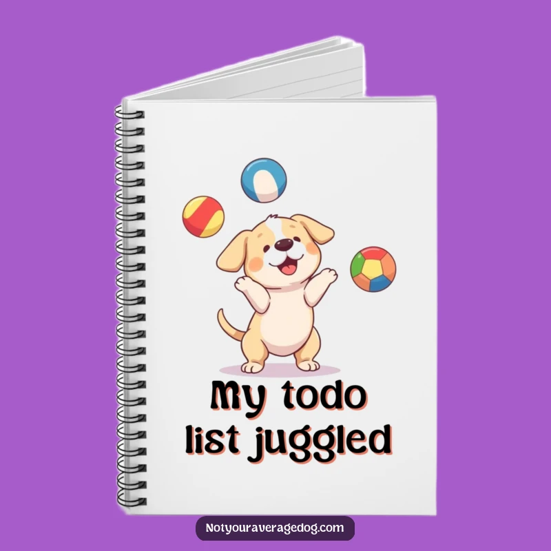 Funny Juggling Dog Ball Notebook: Jot Down Brilliant Ideas