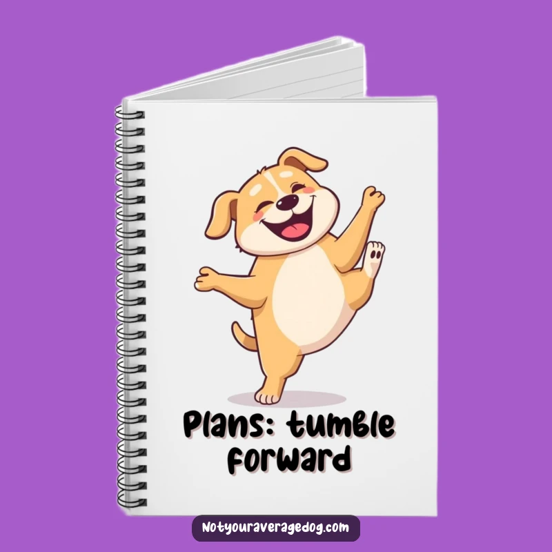 Funny Dog Cartwheel Notebook: Jot Down Laughs & Ideas
