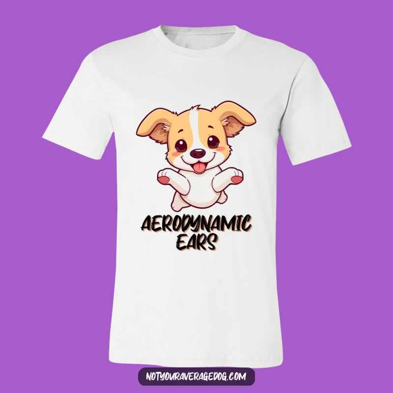 Funny Dog Leaping T-Shirt: Goofy Floppy Ears Movement Tee