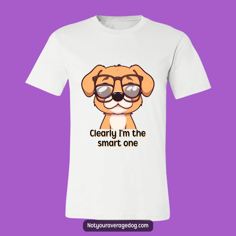 Funny Dog With Glasses T-Shirt - Hilarious Canine Fashion Statement Gift Idea
