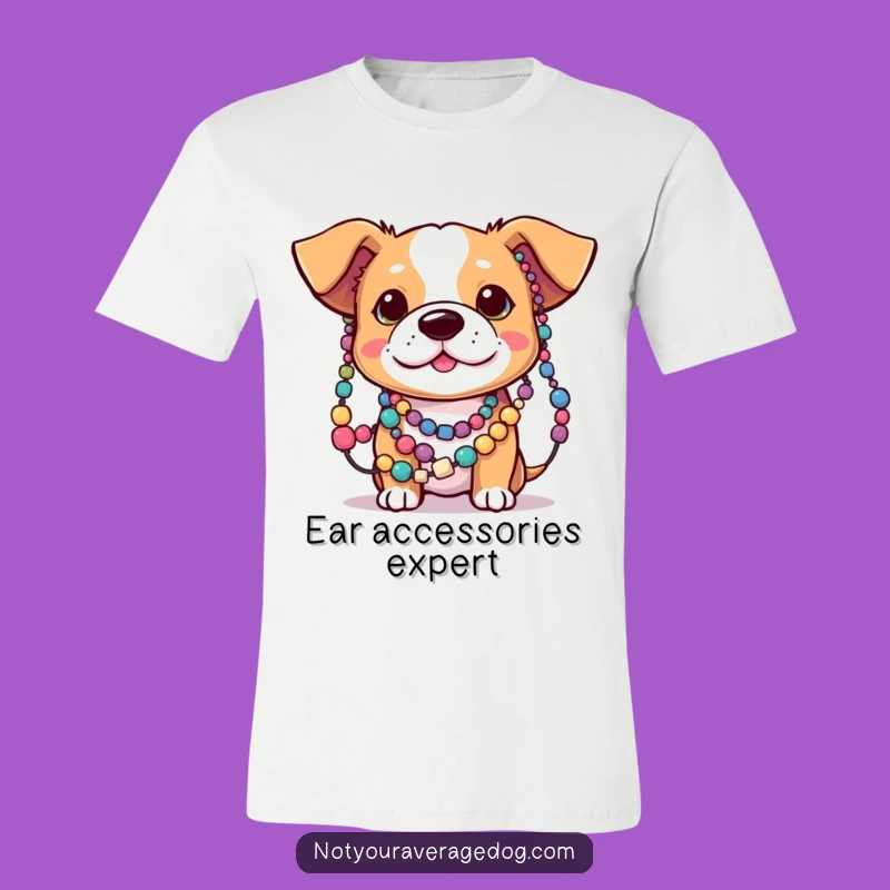 Funny Dog Ears Tangled Beads T-Shirt - Wear Your Pet's Colorful Chaos