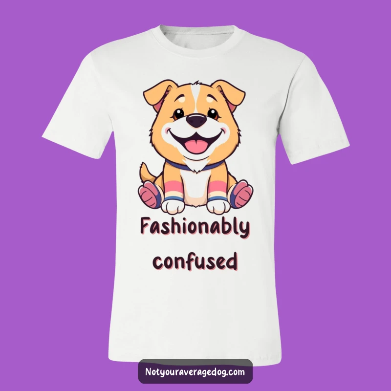 Funny Mismatched Socks Dog T-Shirt: Wearable Whimsy