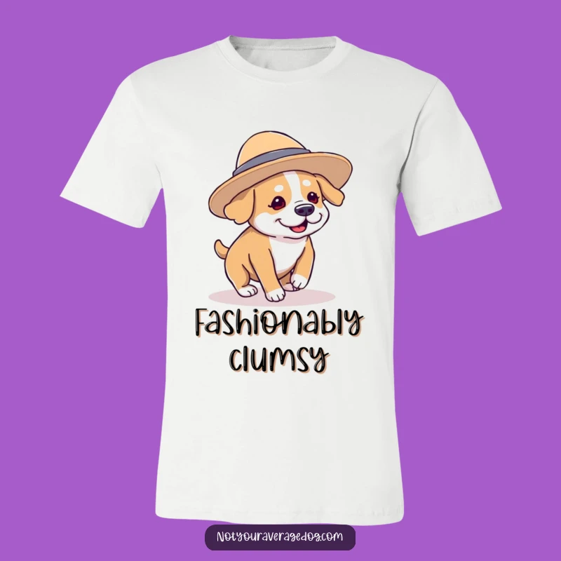 Funny Clumsy Dog Hat T-Shirt: Comical Canine Chaos!