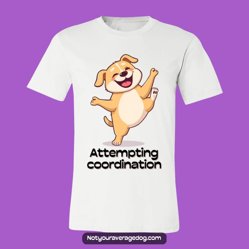 Funny Dog Cartwheel T-Shirt: Goofy Grinning Canine Comedy Tee