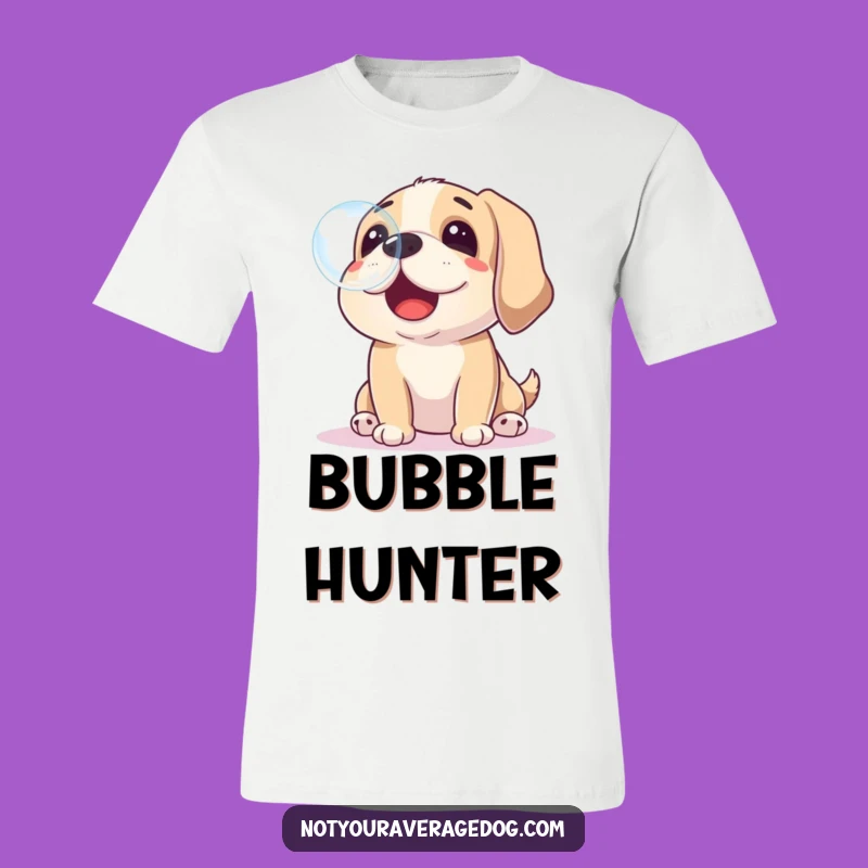 Funny Dog Catching Bubble T-Shirt - Wear Your Playful Pursuit