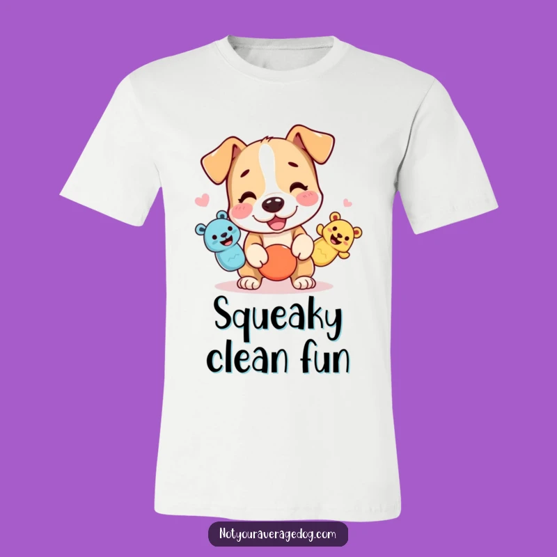 Funny Juggling Dog T-Shirt - Squeaky Toy Frenzy, Comical Gift Apparel
