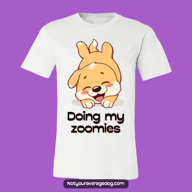 Happy Dog Tumble T-Shirt: Funny Dog Tee, Expressing Pure, Unbridled Fun
