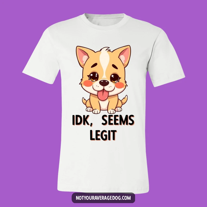 Funny Confused Dog T-Shirt: Silly Tongue Out, Hilarious Dog Tee Gift