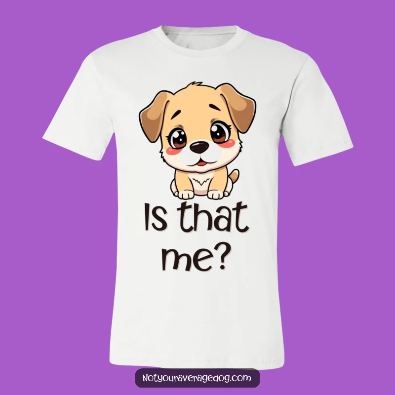 Funny Bewildered Dog T-Shirt: Hilarious Reflection Tee for Laughs