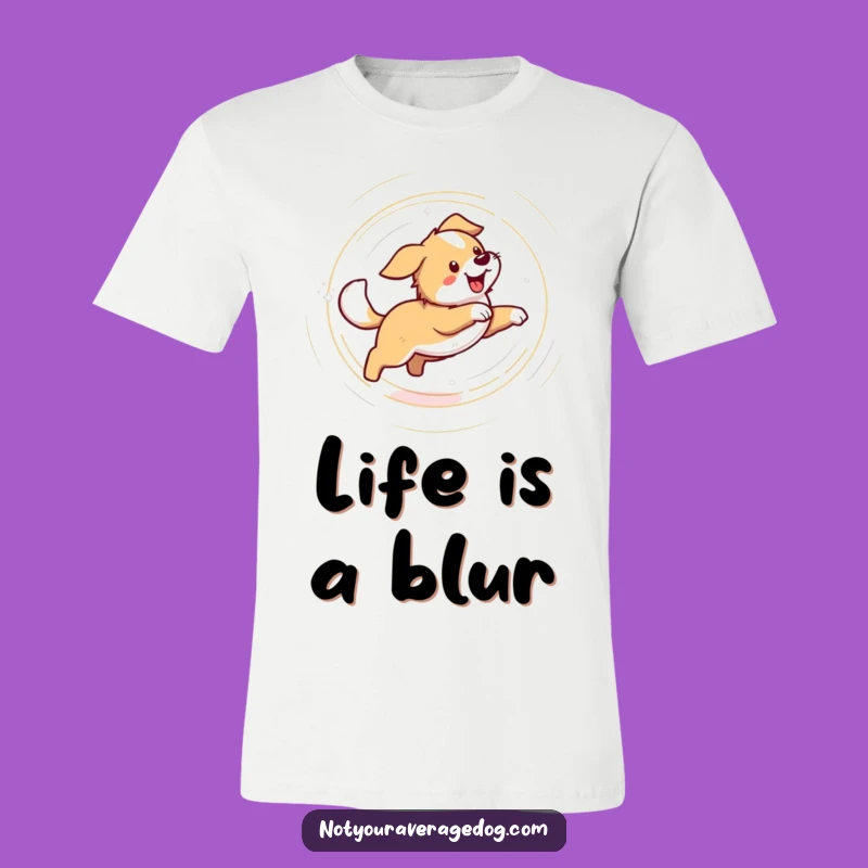 Funny Dog Chasing Tail T-Shirt: Dizzy Pet Tee for Endless Laughter