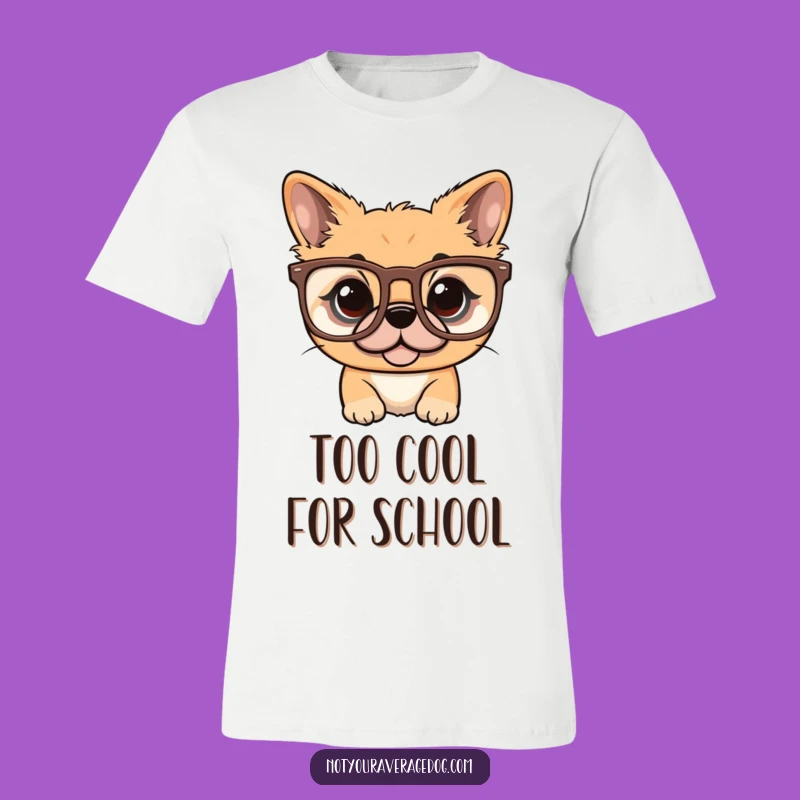 Funny Dog Oversized Glasses T-Shirt: Show Off Your Canine Chic Humor Funny Gift