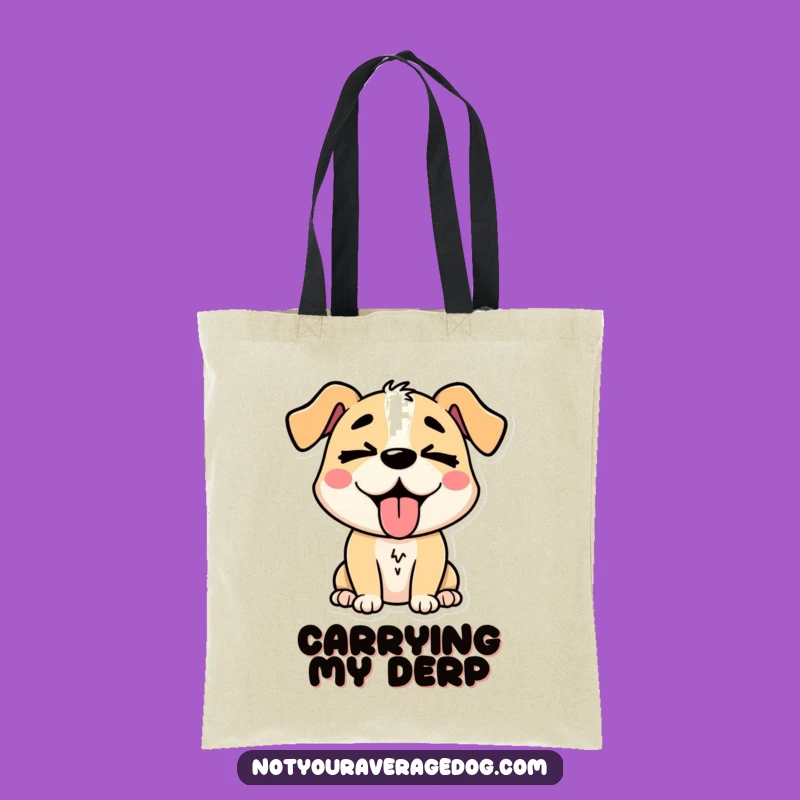 Funny Silly Dog Tongue Out Tote Bag: Carry Your Fun!