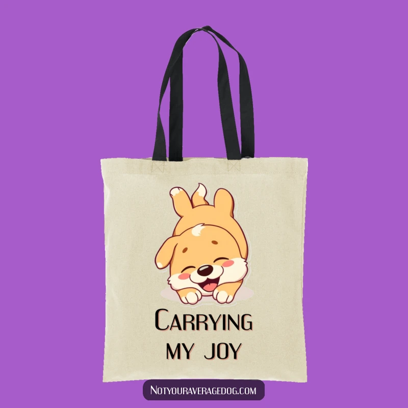 Happy Dog Tumble Tote Bag: Funny Accessory, a Gift of Pure Delight