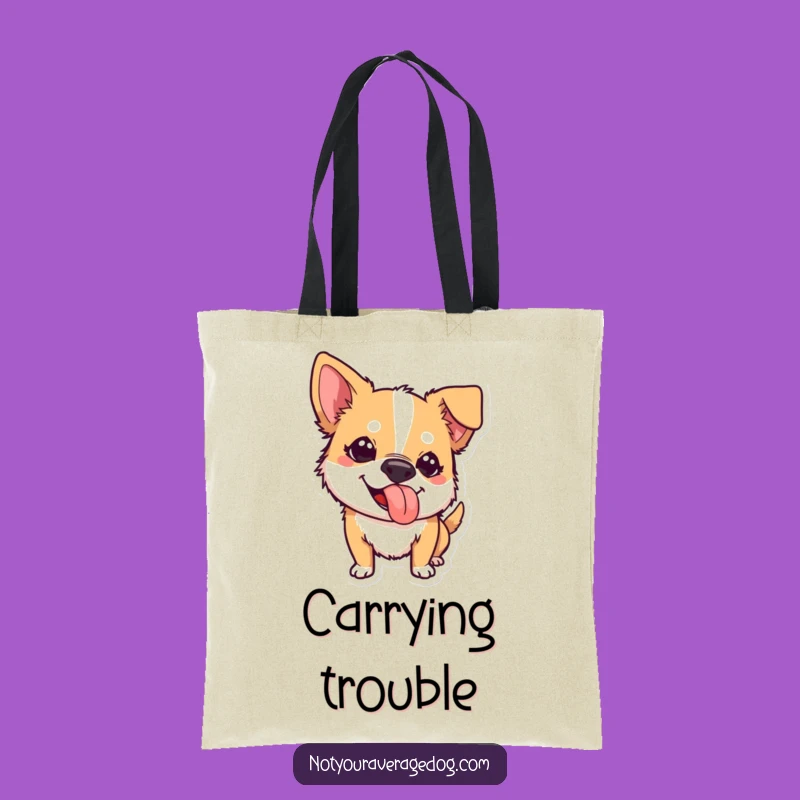Funny Mischievous Dog Tongue Tote Bag: Carry Your Fun Around