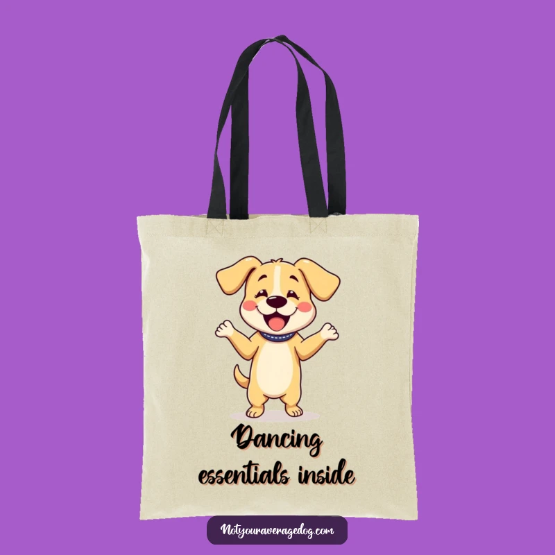 Funny Dog Dancing Tote Bag: Carry Your Moves with Floppy Ear Charm