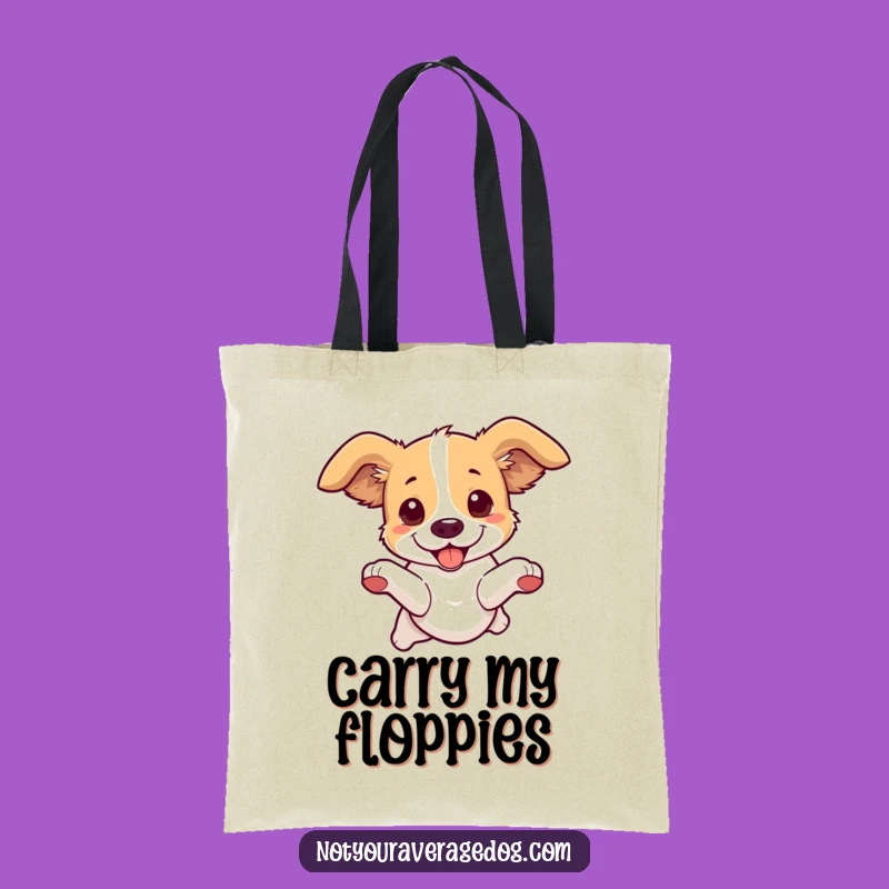 Funny Dog Leaping Tote Bag: Carry Your Canine Comedy