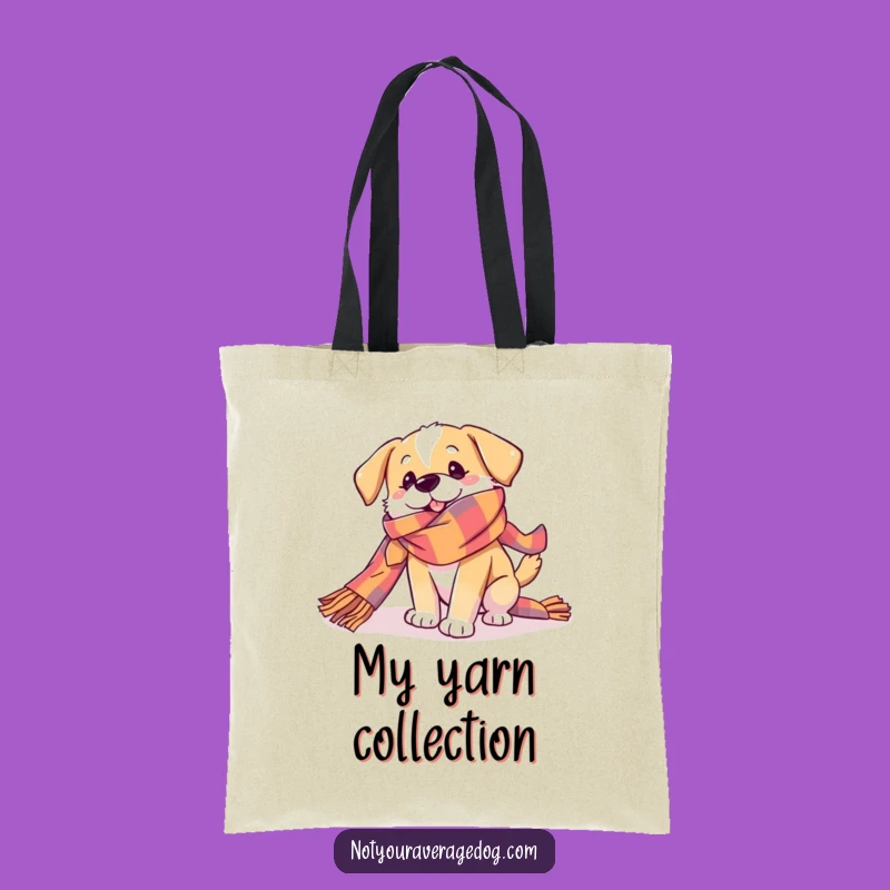Funny Dog Scarf Tangle Tote Bag - Playful Pup Accessory Gift