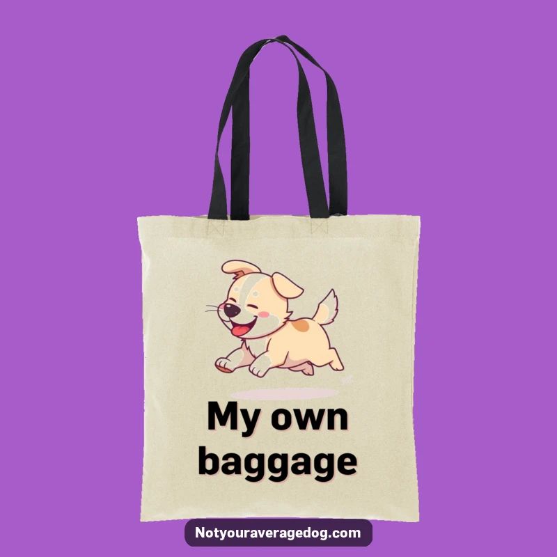 Funny Dog Tail Chasing Tote Bag: Carry Your Canine Joy
