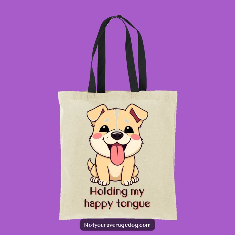 Funny Dog Tongue Out Tote Bag: Carry Your Essentials with Hilarious Expression