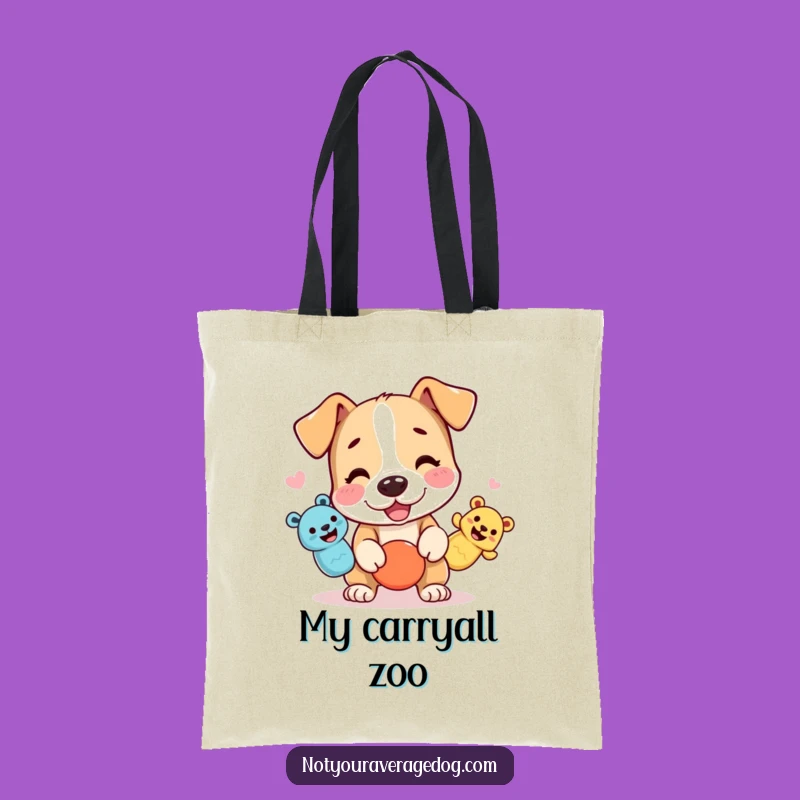 Funny Juggling Dog Tote Bag - Squeaky Toy Carryall, Stylish Accessory Gift