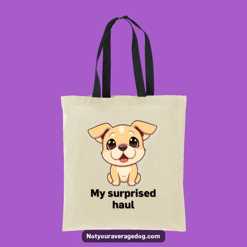 Funny Surprised Dog Tote Bag - Carry Your Reactions in Style!